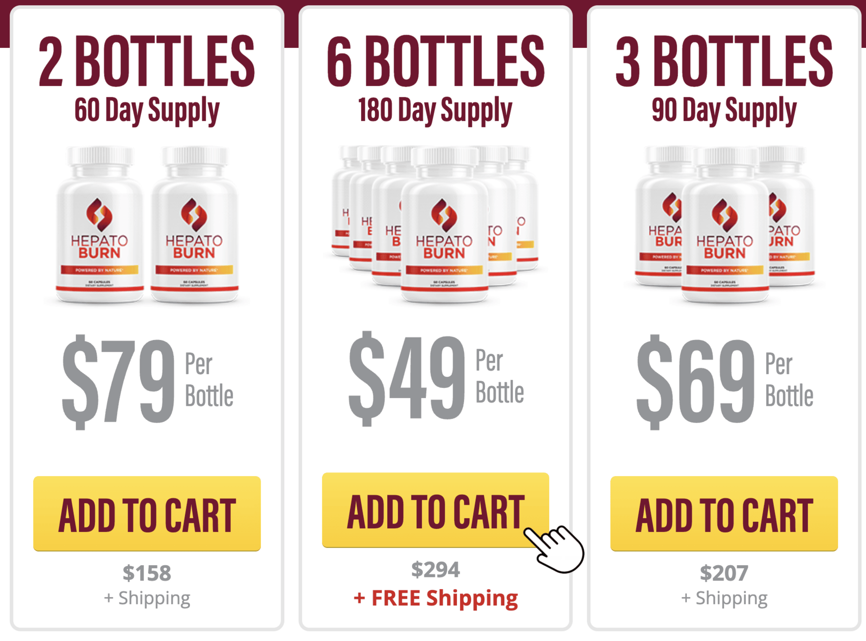 hepatoburn pricing list